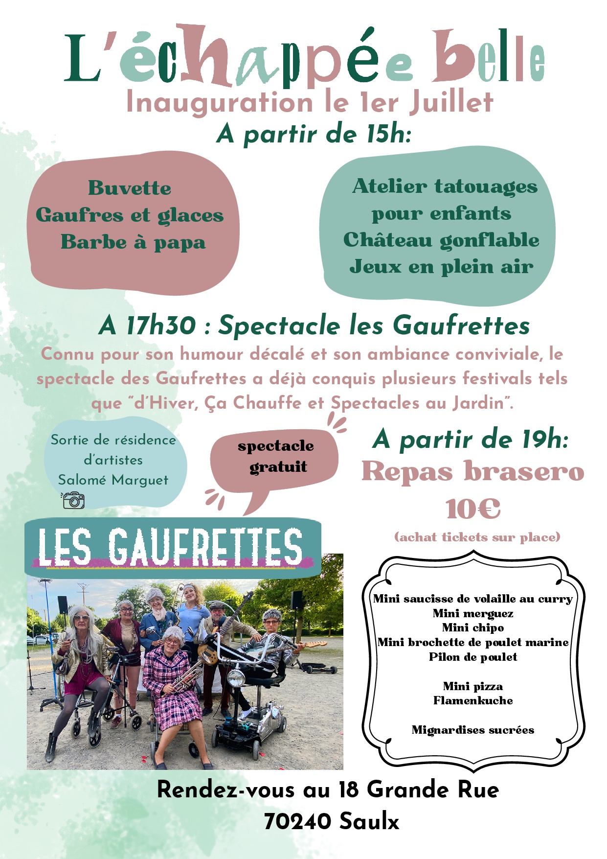 Inauguration l'Echappée Belle à Saulx 1er juillet